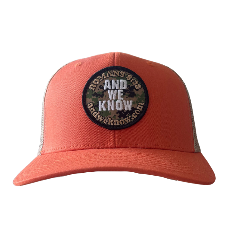 Retro Trucker Hat with Round Camo And We Know Patch - AWK Merch
