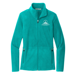 Women's Zip Up Microfleece Jacket in Teal